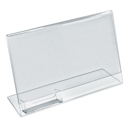 AZAR DISPLAYS 11"W x 8.5"H Angled w/ Attached Business Card Pocket, PK10 252044